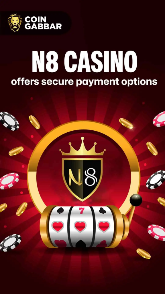 Banner of N8 Casino about payment options